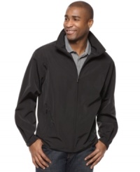 An inside job. Two interior pockets on this lightweight jacket from Weatherproof keep your essentials close and convenient at all times. An inside job. Two interior pockets on this lightweight jacket from Weatherproof keep your essentials close and convenient at all times.