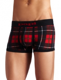 Papi Men's Scotties Plaid Brazilian Brief, Geisha Red, Medium