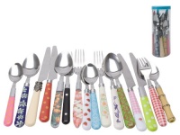 Present time Mix and Match Mutlicolored Assorted Cutlery Set, 16-Piece Present time Mix and Match Mutlicolored Assorted Cutlery Set, 16-Piece