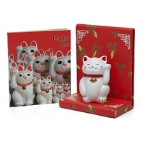Modeled after a popular Asian symbol of prosperity and good fortune, this cheerful hand-painted cat statue from Chronicle beckons good luck with a raised paw. Learn the history and folklore behind the traditional symbol from the included illustrated book. Modeled after a popular Asian symbol of prosperity and good fortune, this cheerful hand-painted cat statue from Chronicle beckons good luck with a raised paw. Learn the history and folklore behind the traditional symbol from the included illustrated book.