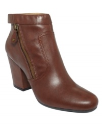 A tapered toe gives the Niven booties by Easy Spirt an air of elegance. A tapered toe gives the Niven booties by Easy Spirt an air of elegance.