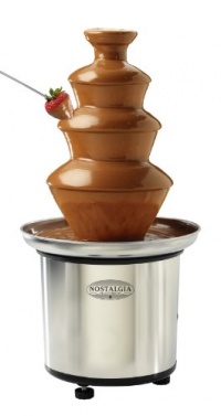 Nostalgia Electrics CFF-986 3-Tier Chocolate Fondue Fountain, Stainless Steel Nostalgia Electrics CFF-986 3-Tier Chocolate Fondue Fountain, Stainless Steel