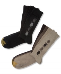 This Gold Toe sock offers a classic look perfect to pair with your dressier looks. This Gold Toe sock offers a classic look perfect to pair with your dressier looks.