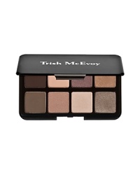 Trishs 8-color eye palette gives you infinite possibilities- from highlighting, contouring and defining to custom brows- in the palm of your hand. Wear each mistake-proof shade singly or mix-and-match to suit your mood.Includes: Peach Shell Eye Shadow, Glaze Eye Shadows in new Gilded Bronze, new Gilded Taupe, Rose Quartz, Sugar Plum and White Peach, Deep Aubergine Eye Definer, and new Natural Eye Definer/Brow Shaper.EyesAlways start by applying Trish McEvoys Eye Base Essentials. Using your Beauty Emergency Card For Eyes:1. Brighten eyes by applying Peach Shell Eye Shadow lid-to-brow, pressing for greater coverage.2. For definition and contour apply darker tones to the crease of the eye and close to the lash line.3. Highlight eyes: Add a pop of White Peach Glaze Eye Shadow to the ball of the lid, the upper browbone, and inner corner of the eye.4. Define eyes: Apply Natural Eye Definer/ Brow Shaper or Deep Aubergine Eye Definer close to the lash line.BrowsDefine and shape your brows with two blendable brow shades Natural Eye Definer/Brow Shaper and Deep Aubergine Eye Definer. Always finish eyes by applying Lash Curling or High Volume Mascara.