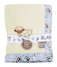 Trend Lab Framed Receiving Blanket, Baby Barnyard Trend Lab Framed Receiving Blanket, Baby Barnyard