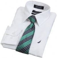 Nautica Dress Up Boys 8-20 Poplin Shirt And Tie Set,White,16 Nautica Dress Up Boys 8-20 Poplin Shirt And Tie Set,White,16