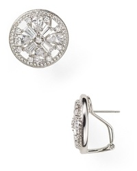 These radiant Lora Paolo button earrings showcase brilliant crystals, accented by effortless post backs. These radiant Lora Paolo button earrings showcase brilliant crystals, accented by effortless post backs.
