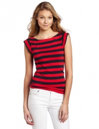 French Connection Women's Stretch Stripe Top, Utility Blue/Love Red, X-Small French Connection Women's Stretch Stripe Top, Utility Blue/Love Red, X-Small