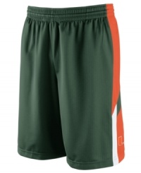 Get your game on while supporting your favorite NCAA team with these Miami Hurricanes basketball shorts featuring Dri-Fit technology from Nike. Get your game on while supporting your favorite NCAA team with these Miami Hurricanes basketball shorts featuring Dri-Fit technology from Nike.