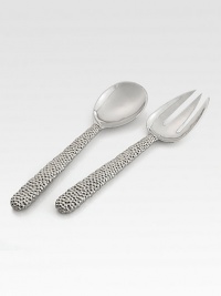This elegant, polished serving set is handcrafted with organic, textural handles.From the Molten CollectionStainless steel, nickelplateCapacity, 60 oz. 11LHand washImported This elegant, polished serving set is handcrafted with organic, textural handles.From the Molten CollectionStainless steel, nickelplateCapacity, 60 oz. 11LHand washImported