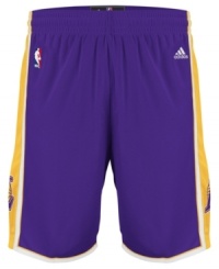 Represent the LA Lakers in these swingman shorts by adidas. Represent the LA Lakers in these swingman shorts by adidas.