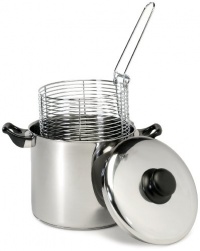 Excelsteel 6 Quart Stainless Steel Stove Top Deep Fryer Excelsteel 6 Quart Stainless Steel Stove Top Deep Fryer