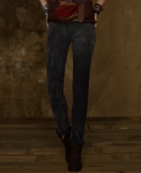 A unique color and light fading exude a stylish yet rugged quality on Denim & Supply Ralph Lauren's skinny-fitting corduroy pant. (Clearance) A unique color and light fading exude a stylish yet rugged quality on Denim & Supply Ralph Lauren's skinny-fitting corduroy pant. (Clearance)