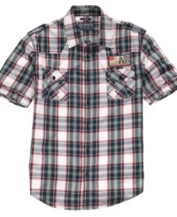 Look a little more rad in plaid with this weekend shirt from American Rag. Look a little more rad in plaid with this weekend shirt from American Rag.