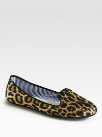 Lustrous, leopard-print silk in a classic, low-profile design with a slightly extended front. Silk upperCotton and leather liningLeather solePadded insoleImported Lustrous, leopard-print silk in a classic, low-profile design with a slightly extended front. Silk upperCotton and leather liningLeather solePadded insoleImported