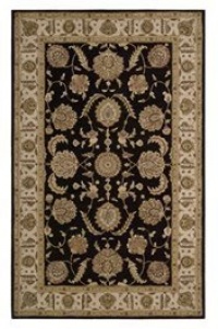 Nourison Rugs Heritage Hall Collection HE19 Black Round 8' x 8' Area Rug Nourison Rugs Heritage Hall Collection HE19 Black Round 8' x 8' Area Rug