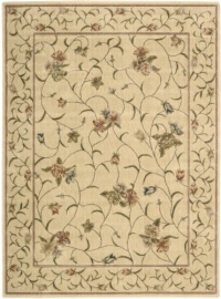 Nourison Zanibar Vines of Flowers Ivory 5.6-Feet by 7.5-Feet Polyacrylic Area Rug Nourison Zanibar Vines of Flowers Ivory 5.6-Feet by 7.5-Feet Polyacrylic Area Rug