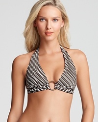 Add some retro '60s zing to your swim wardrobe with this Shoshanna halter bikini. The designer is known for her chic yet supportive styles-perfect for those who want to play up their natural assets without going over the top. Add some retro '60s zing to your swim wardrobe with this Shoshanna halter bikini. The designer is known for her chic yet supportive styles-perfect for those who want to play up their natural assets without going over the top.