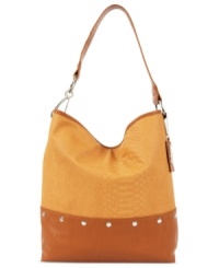 Look like you're with the band this with this ready-to-rock design from Carlos by Carlos Santana, featuring edgy stud accents and reptilian-embossed detailing. The slouchy-chic shape is sized-right to stash everything from guitar picks to gym gear. Look like you're with the band this with this ready-to-rock design from Carlos by Carlos Santana, featuring edgy stud accents and reptilian-embossed detailing. The slouchy-chic shape is sized-right to stash everything from guitar picks to gym gear.