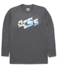 Great for layering, this long sleeve O'Neill tee celebrates your surfer style with a trio of wave graphics. Great for layering, this long sleeve O'Neill tee celebrates your surfer style with a trio of wave graphics.