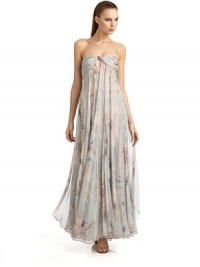 THE LOOKStrapless sweetheart necklineAbstract printed silk Gathered bust creates a bowFlowy, pleated bodyTHE FITAbout 52 from top to hemTHE MATERIALSilkSilk liningCARE & ORIGINDry cleanMade in ItalyModel shown is 5'9 (175cm) wearing US size 4. THE LOOKStrapless sweetheart necklineAbstract printed silk Gathered bust creates a bowFlowy, pleated bodyTHE FITAbout 52 from top to hemTHE MATERIALSilkSilk liningCARE & ORIGINDry cleanMade in ItalyModel shown is 5'9 (175cm) wearing US size 4.
