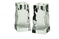 Oleg Cassini 117441 Premiere 4-Inch Crystal Candlestick, Set of 2 Oleg Cassini 117441 Premiere 4-Inch Crystal Candlestick, Set of 2