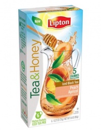 Lipton Iced Black Tea Mix Pitcher Packets, Tea and Honey, Peach Apricot, 6-Count (Pack of 12) Lipton Iced Black Tea Mix Pitcher Packets, Tea and Honey, Peach Apricot, 6-Count (Pack of 12)