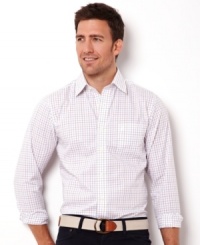 A lightweight cotton blend with a traditional plaid pattern. Nautica's signature take on the indispensable button front design will reign supreme in your quest for style greatness.