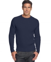 Subtle style gives you just the right touch of sophistication in this ribbed sweater from Oscar de la Renta. Subtle style gives you just the right touch of sophistication in this ribbed sweater from Oscar de la Renta.