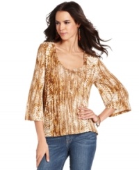 An allover python-print adds a fierce flair to this Lucky Brand Jeans top -- perfectly paired with denim! An allover python-print adds a fierce flair to this Lucky Brand Jeans top -- perfectly paired with denim!