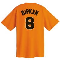 Cal Ripken Baltimore Orioles Cooperstown Name and Number T-Shirt, Orange Cal Ripken Baltimore Orioles Cooperstown Name and Number T-Shirt, Orange