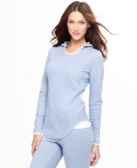 Cuddl Duds' Crew Neck Thermal long-sleeve hoodie reinvents the classic extra-soft waffle knit fabric with modernized retro styling. A cozy cotton blend is brushed on both sides for maximum comfort and warmth. Cuddl Duds' Crew Neck Thermal long-sleeve hoodie reinvents the classic extra-soft waffle knit fabric with modernized retro styling. A cozy cotton blend is brushed on both sides for maximum comfort and warmth.