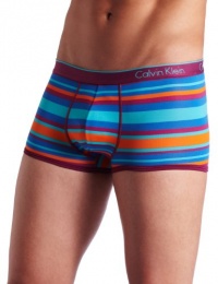 Calvin Klein Men's One Microfiber Low Rise Trunk Fashion, Bold Stripe - Zelda, Large