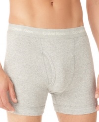 Ultra comfortable boxer brief by Calvin Klein is form fitting and made with a little stretch to move when you move. Ultra comfortable boxer brief by Calvin Klein is form fitting and made with a little stretch to move when you move.