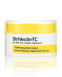 All-NEW! Powerful neck and face lift clinically-proven to tighten, firm, and return youthful contour. Our exclusive Three-Tiered Technology works from within, first tightening your skins surface, then fortifying the skin matrix. Finally, our patented NIA-114™ strengthens skins ability to hold natural collagen. So skin looks lifted, firmer more youthful. The All-NEW powerful neck lift! The exclusive technology, texture, and results of the Tightening Neck Cream tightens, firms and returns youthful neck and jawline contour.