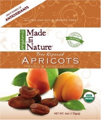 Made In Nature Organic Apricots, Dried, Unsulfured, 6-Ounce Bags (Pack of 6) Made In Nature Organic Apricots, Dried, Unsulfured, 6-Ounce Bags (Pack of 6)