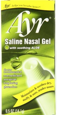 Ayr Saline Nasal Gel, With Soothing Aloe, 0.5-Ounce Tubes (Pack of 4)