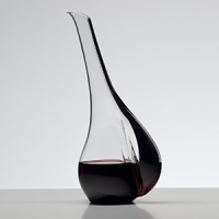 Riedel's artistically crafted 'Black Tie Touch' decanter assists in the wine's full development and optimizes the wine's clarity and brilliance. Riedel's artistically crafted 'Black Tie Touch' decanter assists in the wine's full development and optimizes the wine's clarity and brilliance.