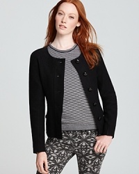 A smart-looking MARC BY MARC JACOBS jacket in pure wool to complete your collection of fall essentials-- a versatile classic over dress pants, pencil skirts or skinny jeans. A smart-looking MARC BY MARC JACOBS jacket in pure wool to complete your collection of fall essentials-- a versatile classic over dress pants, pencil skirts or skinny jeans.