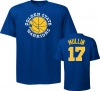 Chris Mullin Royal Majestic Hardwood Classic Name and Number Golden State Warriors T-Shirt