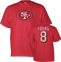 San Francisco 49ers Steve Young Reebok Throwback Distressed T Shirt San Francisco 49ers Steve Young Reebok Throwback Distressed T Shirt