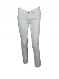 AG Adriano Goldschmied Womens White Stilt Cigarette Jeans 24 AG Adriano Goldschmied Womens White Stilt Cigarette Jeans 24