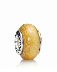 A sunny yellow charm of pau amarelo wood adds natural brightness to your bracelet. Logo-engraved sterling silver trim displays the PANDORA signature. A sunny yellow charm of pau amarelo wood adds natural brightness to your bracelet. Logo-engraved sterling silver trim displays the PANDORA signature.