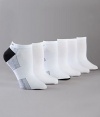 Calvin Klein Hosiery Women's Cotton Contrasting Heel No-Show Socks 6-Pack, One Size, Black / White