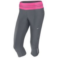 NIKE LOW RISE WOMENS RUNNING CAPRI Style# 409483 WOMENS Color: BLACK/HOT PINK NIKE LOW RISE WOMENS RUNNING CAPRI Style# 409483 WOMENS Color: BLACK/HOT PINK