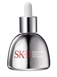 This revitalizing gel emulsion enhanced with a Vitamin C derivative and Pitera hydrates and evens skin tone. SK-II Brightening Derm Specialist moisturizes to promote a clear and translucent glow revealing brighter, more translucent skin. This revitalizing gel emulsion enhanced with a Vitamin C derivative and Pitera hydrates and evens skin tone. SK-II Brightening Derm Specialist moisturizes to promote a clear and translucent glow revealing brighter, more translucent skin.