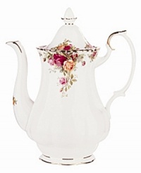 This popular bone china pattern surrounds blooming sprays of colorful English roses with hand-applied bands of 22K gold. Safe for use in the dishwasher, oven and freezer. Manufacturer's two-year warranty. This popular bone china pattern surrounds blooming sprays of colorful English roses with hand-applied bands of 22K gold. Safe for use in the dishwasher, oven and freezer. Manufacturer's two-year warranty.