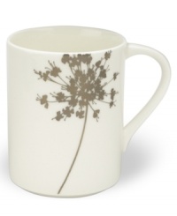 A modern blossom brings an air of tranquility to this chic mug from Mikasa. In gleaming white bone china for a clean, minimalist feel. A modern blossom brings an air of tranquility to this chic mug from Mikasa. In gleaming white bone china for a clean, minimalist feel.