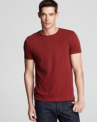 Uncommonly soft cotton from Peru in a super-rich tone elevates this simple tee to number one on your list. Uncommonly soft cotton from Peru in a super-rich tone elevates this simple tee to number one on your list.