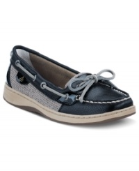 Match your personality with these unique Angelfish designs by Sperry Top-Sider. From houndstooth and plaid to sequins and patent leather, unexpected materials make their mark on these boat shoes.